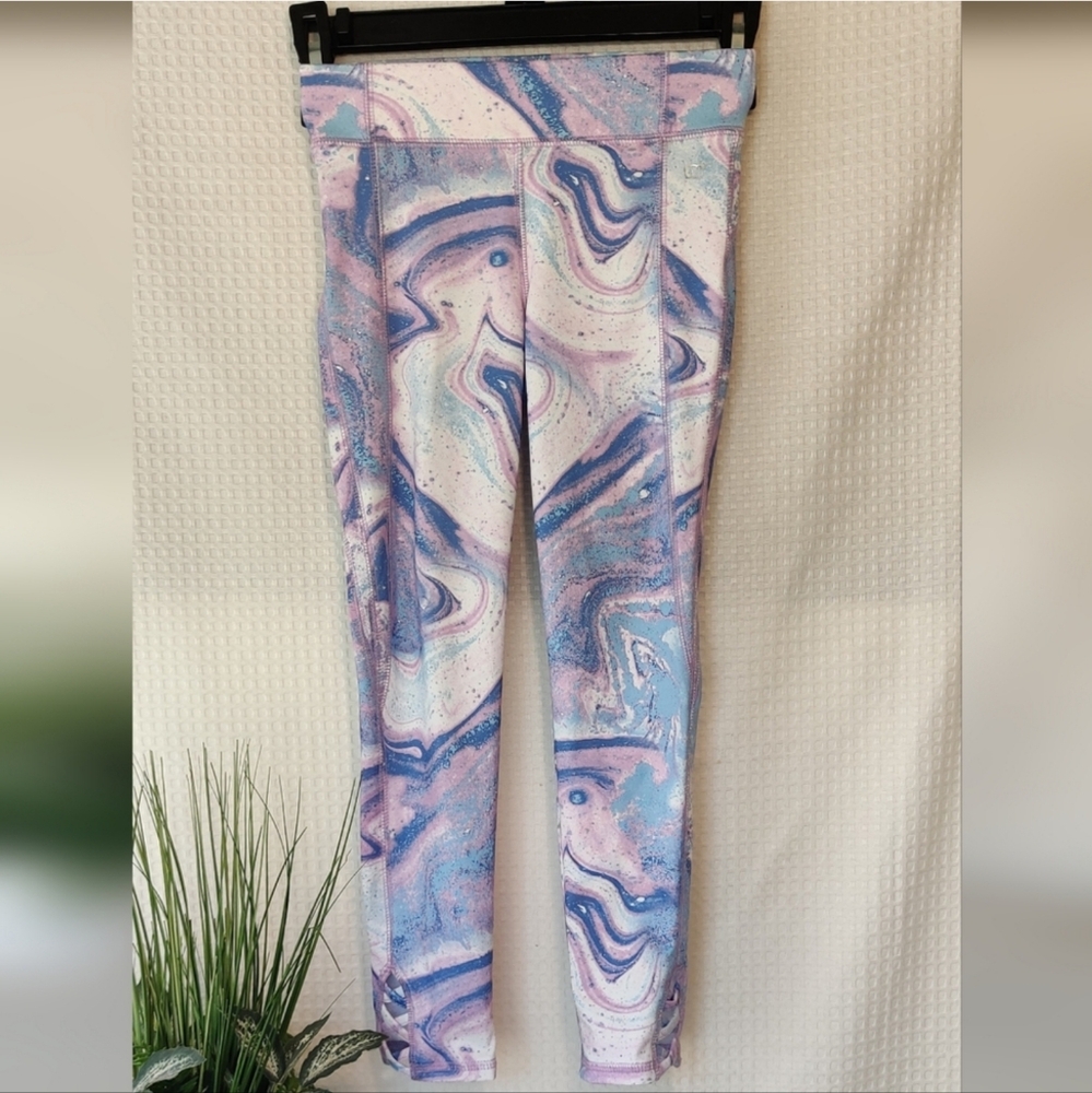 More than Magic Girls Purple, Pink Tie-dye Swirl Leggings S(6/6X) 💰